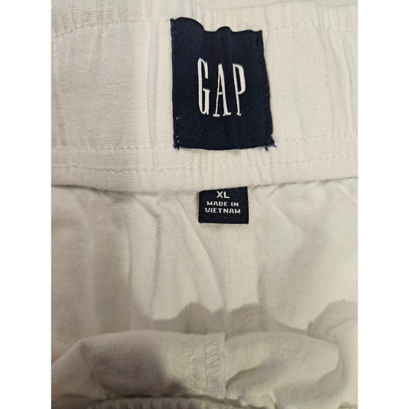 GAP Pants - Gap Shorts Women XL White Linen Blend Drawstring Resort High Rise #636